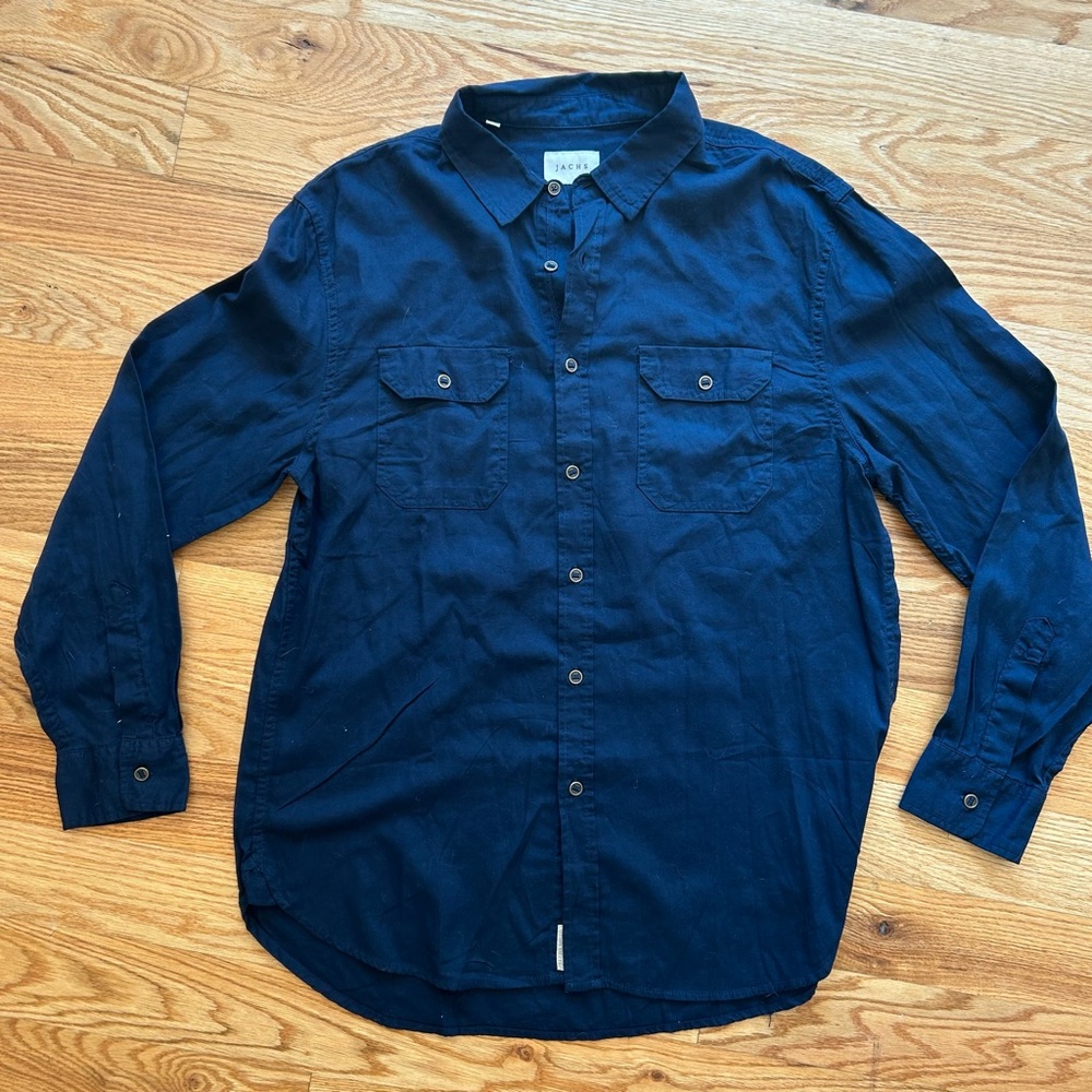 Jachs New York cotton button down, L